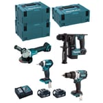 MAKITA Kit MK406RTJ (DHR171 + DHP481 + DTD154 + DGA504 + 2 x 5,0 Ah + DC18RC + MAKPAC 2 + 2 x MAKPAC 3)