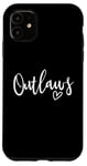 Coque pour iPhone 11 Outlaws High School Mascotte Sports Team Femmes Outlaws