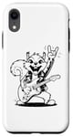 Coque pour iPhone XR Squirrel jouant de la guitare rock and roll hommes femmes rock band