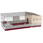 Ferplast - krolik 140 plus Cage pour lapins. Extension avec maisonnette en bois amovible.. Variante krolik 140 plus - Mesures: 142 x 60 x h 50 cm