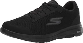 Skechers Homme Gowalk 5 Sneakers – Chaussures de Marche athlétiques avec Mousse refroidie à l'air Basket, Garniture synthétique en Textile Noir, 47.5 EU X-Large
