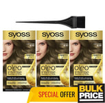 Syoss Oleo Intense 6-10 Foncé Blond Permanent Huile pour Cheveux Couleur 3-pack