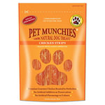 Pet Munchies Chicken Strips Dog Treats, Premium Dog Chews with Natural Real Meat, Low in Fat and High in Protein 90g (Pack of 8)