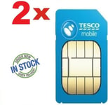 Tesco Mobile Superfast 4g (with £30 Credit) 3 In 1 Sim Card Fast & Free Delivery