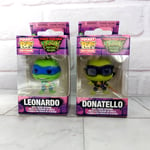 Funko Keychain Bundle Donatello Leonardo TMNT Mutant Mayhem Vinyl Keyring New