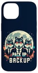 Coque pour iPhone 14 Emballez avec un jeu de mots de l'équipe de loup à fourrure assorti