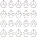 100 st Dog Paw Charm Doggy Cat Animal Footprint hänge