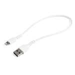 StarTech.com Câble USB-A vers Lightning Blanc Robuste 30cm - Câble de Charge/Synchronisation de Type A vers Lightning en Fibre Aramide - iPad/iPhone 12 - Certifié Apple MFi - Neuf