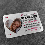 Novelty Valentines Personalised Gift Metal Wallet Card Gift For Him Gift For Her