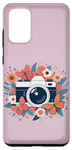 Coque pour Galaxy S20+ Appareil photo floral mignon photographe amateur de photographie