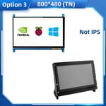 Écran Tactile Raspberry Pi 4 LCD TFT Compatible HDMI pour Orange Pi 5 Plus 3B RPI 4B 3B + PC Windows AIDA64,7 Pouces - Type TN-Case