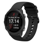 För Garmin Forerunner 245 Music 20mm enfärgad mjukt watch Black