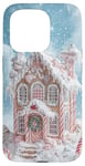 iPhone 15 Pro Cute Christmas Gingerbread House Snowflakes Holiday Xmas Case