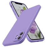 SURPHY Flat Silicone Case Compatible with iPhone 11 Case, Liquid Silicone Slim Fit Case (Individual Protection for Each Len) for iPhone 11 6.1" (Light Purple)