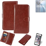 CASE FOR Realme 12 Pro 5G BROWN FAUX LEATHER PROTECTION WALLET BOOK FLIP MAGNET 