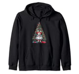 Raggedy Ann in front of a Christmas Tree Zip Hoodie