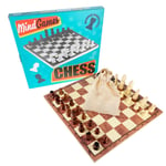 Mind Games Hand Crafted Wooden Chess Set 21cm x 21cm ♚ Travel Family Board Game