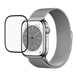 Apple Watch 9/8/7 (45mm) Herdet Glass - Skjermbeskytter - Svart Kant