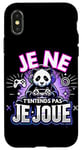 Coque pour iPhone X/XS Panda Drôle Jeux Video Geek Gaming Gamer Panda