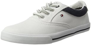 Tommy Hilfiger W3285inston Jr 1d, Boys’ Low-Top Sneakers, White (White 100), 1 Child UK (33 EU)