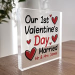 1st Valentines Day Married Gift Personalised Valentines Gift For Husband Wife