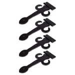 4x Arrowhead T-Hinge Cast Iron Antique Cupboard Door Hinges W300mm Black