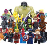 16 st Marvel Avengers Super Hero Comic Mini Figurer Dc Minifigur Present till Barn