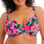 Elomi Savaneta Underwire Plunge Bikini Top Svart blommig H 90 Dam