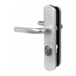 Vachette - Poignée de porte d'entrée blindée - Secumax One Gris argent - Clé i - 195 mm