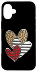 iPhone 16 Plus Happy Valentines Day Love Cute Heart Cheetah Plaid Pattern Case