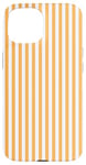 iPhone 15 Cute Yellow-orange and White Vertical Stripes Girly Striped Case