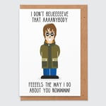 Britpop Valentines Card for Boyfriend Valentine Card Funny Art Print Manchester