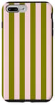 Coque pour iPhone 7 Plus/8 Plus Rose Olive Vert Rayé Mignon Girly Esthétique Preppy Stripe