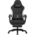 Gtplayer - Chaise Gaming Bureau Ergonomique Fauteuil Gaming Professionnel accoudoir inclinable réglable en Hauteur jusqu'à 150Kg Noir