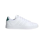 adidas Homme Advantage 2.0 Shoes, Cloud White/Core Black/Collegiate Green, 36