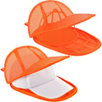 Lave Chapeaux de Baseball, Support Pliable pour Casquette, Cage de Nettoyage des Casquette pour Machine à Laver ou Lave-Vaisselle,2 pièce (Arancione)