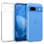 Caseology Coque Capella pour Google Pixel 8a [Crystal Clear] Protection Contre Les Chutes de qualité Militaire, Motifs de poignée latérale, Coque Google Pixel 8a - Crystal Clear