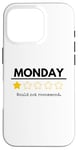 Coque pour iPhone 16 Pro Monday Would Not Recommend One Star Funny Office Blague