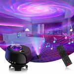 Galaxy Projector Fantasy Aurora - tähtiprojektori, jossa on BT-kaiutin, valotunnistin ja 360° pyöritys