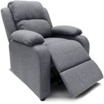 Fauteuil relax Riga tissu Gris