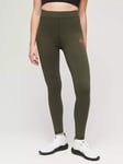 Superdry High Waist Core Sports Leggings, Dark Moss Green