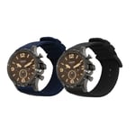 Silicone Watch Strap Set for Fossil Men's Nate Q Machine 