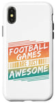 Coque pour iPhone X/XS Les jeux de football sont tout simplement géniaux - Amateur de football rétro