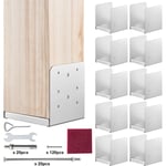 Mophorn - vevor Lot de 10 Support de Poteau Bois 6''x6'' 152x152 mm Base deAncrage de Poteaux en Acier Inoxydable Taille Interne 140x150 mm pour