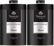 Yardley London Gentleman Classic Talcum Powder250G.8.8Oz Masculine Fragrance X 2