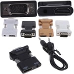 1080p Hdmi Female To Vga Male Converter With Audio Adapter Cable Black 1