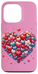 iPhone 13 Pro Cute Heart with Flowers and Hearts for Valentine's Day Case