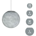 La Case De Cousin Paul - Abat-jour Sfera en fil - 100% fait main Polyester Gris perle - s - ø 31 cm - Polyester Gris perle