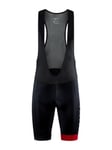 Craft Endur Bib Shorts - Svart/Röd - Storlek Small