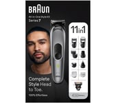 BRAUN 11-in-1 MGK7440 Wet & Dry All-in-one Trimmer Kit - Grey